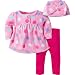 Gerber Girls' Three-Piece Micro-Fleece Top, Large Dots/Pink, 3-6 Months