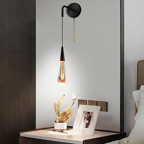 Interruptor de extracción en aplique de cristal LED para no levantarte 3