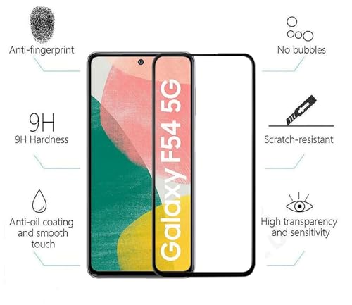 Image of HD Tempered Glass Screen Protector Compatible For Samsung Galaxy M54 5G With Edge To Edge Coverage And Easy Installation Kit