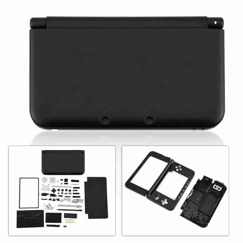 Carcasa de repuesto para 3DS XL negra kit integral con botones y chasis 6