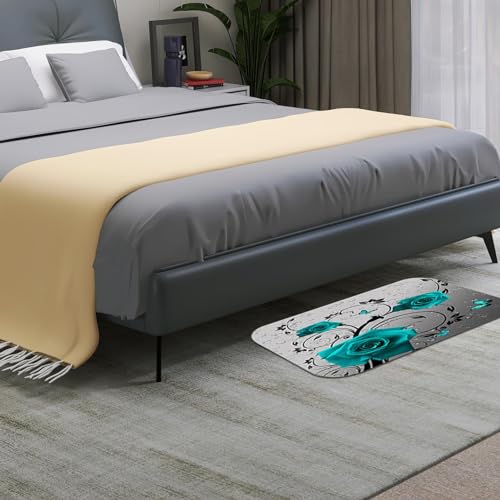 Juego de Cortinas de Ducha con Rosas y Cortinas de Baño con Alfombra 3