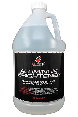 M-Tec Aluminum Brightener Concentrate Heavy-Duty Aluminum Cleaner for Trailers Wheels Tanks & Boats 1 Gallon Concentrate