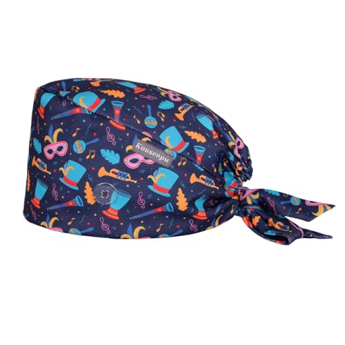 Image of Kousenpu Scrub Caps for Men, Adjustable Surgical Cap, Breathable Medical Hat for Doctors, Nurses & Healthcare Professionals