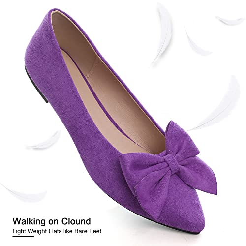 Image of Dear Time Women's Ballet Flats Dress Ballet Shoes Slip on for Office Work Comfortable Shoes