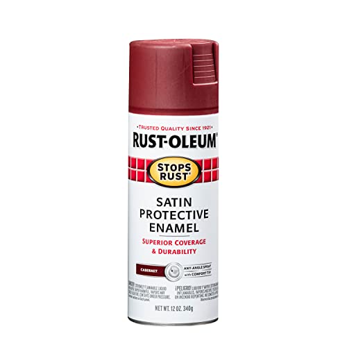 Image of Rust-Oleum 248635 Stops Rust Spray Paint, 12 oz, Satin Cabernet