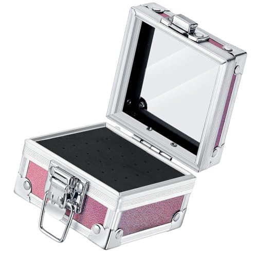 Nails Drill Holder Case with 25 Slots Stainless SteelStorage Box for Manicure Tool Organization Nails Bits Organized