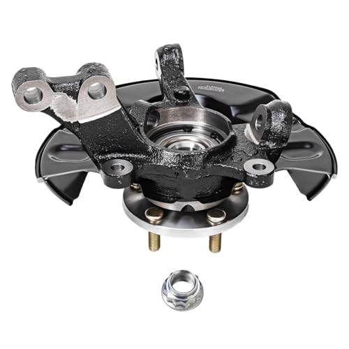 Image of Detroit Axle - Front Steering Knuckles & Wheel Hub Bearings Lower Control Arms Ball Joints Replacement for 2003-2008 Toyota Matrix w /4-Wheel ABS
