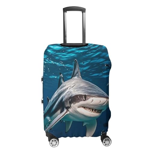 Hammerhead Shark Scans The Ocean Luggage Cover Elastic Suitcase Protector Case Anti-Scratch Washable Baggage Covers Protector For Traveling, Aircraft Consignment XL4