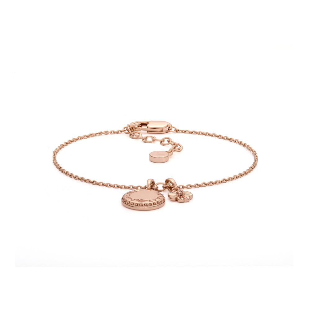 Emporio Armani Multicolored Rose Gold-Tone Brass Pendant Bracelet