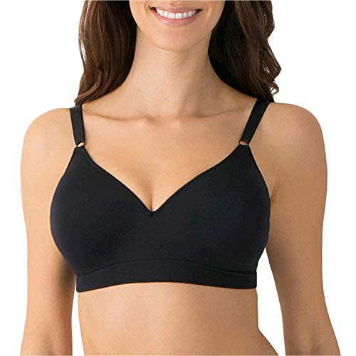 Fruit of the Loom womens Fruit Loom Women's Seamless Wire Free Lift Bra, Black, 36D US