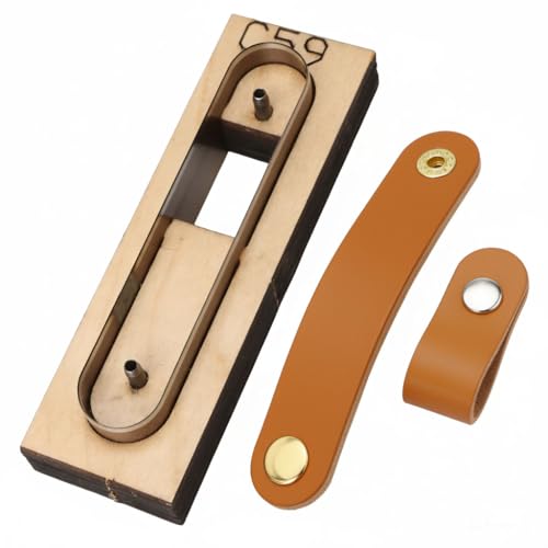 KH866 Strap Leather Cutting Die Wooden Leather Die Cutter Shapes Wood Wrie Template Cutting Tool for DIY Crafts Keychains Bracelets Straps Cable Organizers and Fob Making
