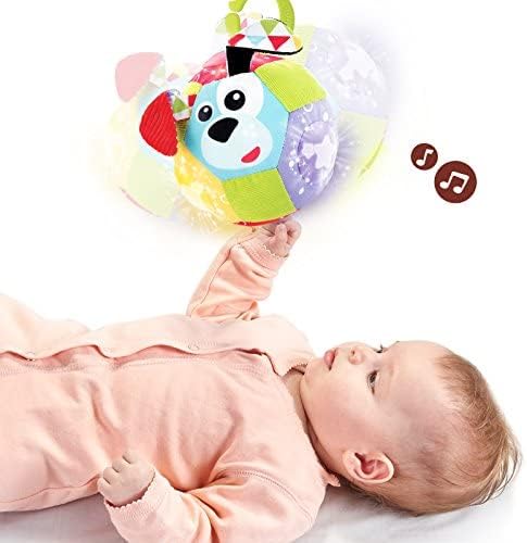 Miniatura 2 de Yookidoo Baby Lights N' Music Friends Ball Un juguete musical suave para recién nacido con estrellas intermitentes y tres animales de granja