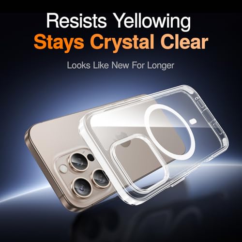 Coque iPhone 16 Pro magnétique transparente avec 2 verres trempés
