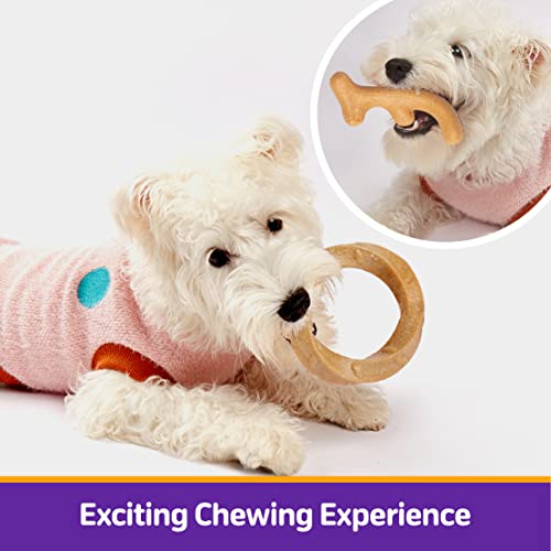 Kimee Dog Chew Toys For Aggressive Chewers, 3 Packs Wooden Puppy Chew Toys For Teething Dental Care, Durable Chew Bones For Medium Dogs, Dog Toy For Medium Small Dogs #TOP3