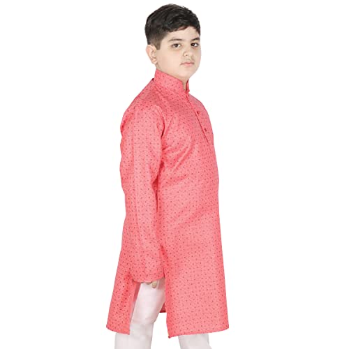 Image of SG YUVRAJ Printed Cotton Kurta For Boys