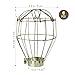 POPETPOP 6Pcs Vintage Metal Light Bulb Cage Guard Industrial Lamp Covers Hanging Protective Cage Lights for Home Bar Cafe Decor 5.51X3.93X3.93 Inch
