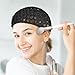 3Pcs Hair Net Soft Rayon Mesh Crocheted Hairnet Sleep Cap Mesh Cover Curls Hair Net Snoods Elastic Hairnet Hair Cover Accessories for Women Men Night Sleeping Thick Long Short Curls Hair