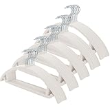 AYO ハンガーすべらない 50本組 滑らないハンガー かたくずれ防止 360度回転フック 軽量 曲げれる 頑丈 収納 ベルベット製 アイボリー