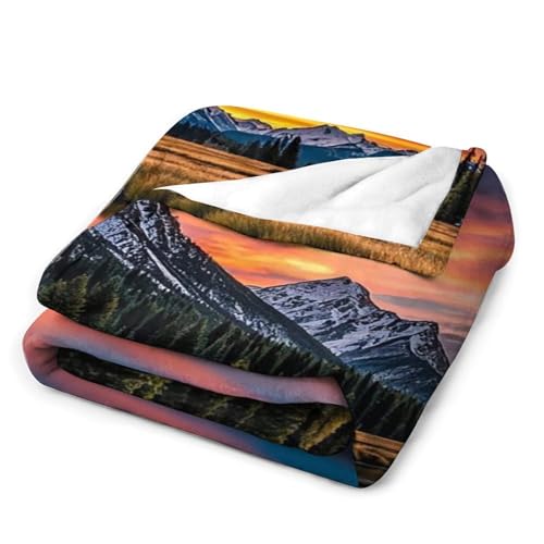 Couverture en flanelle coucher de soleil pour lit et canapé 152x203 cm - 4