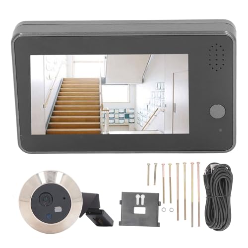 TSLVTA Digital Peephole Viewer 1080P WiFi Connection Video Doorbell Camer with 4.3in HD Screen Digital Door Viewer Peephole Visual Doorbell for Home Office Security