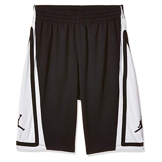 Jordan Nike Air Boy's Jumpman Basketball Shorts (Large, Black/White)