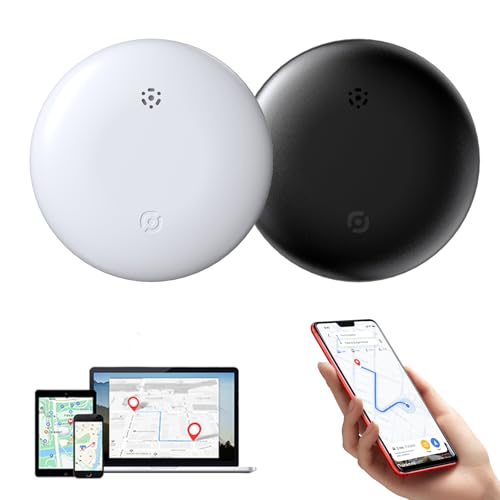 Bluetooth Tracker Air Tag-2 Pack: Smart Bluetooth Tracker & Item Finder Works with Apple Find My (iOS Only), IPX6 Waterproof, Compact & Long-Lasting for Keys, Bags, Luggage (Not for Android)