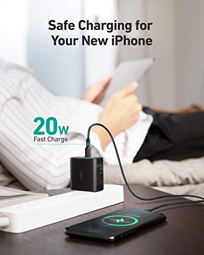 [Upgraded] USB C Charger, AUKEY Swift 32W 2-Port Fast Charger for iPhone 12/12 Mini/12 Pro Max, USB C Wall Charger with Foldable Plug, PD Charger for iPhone 11 Pro Max, iPad Pro, AirPods Pro - Thumbnail 3