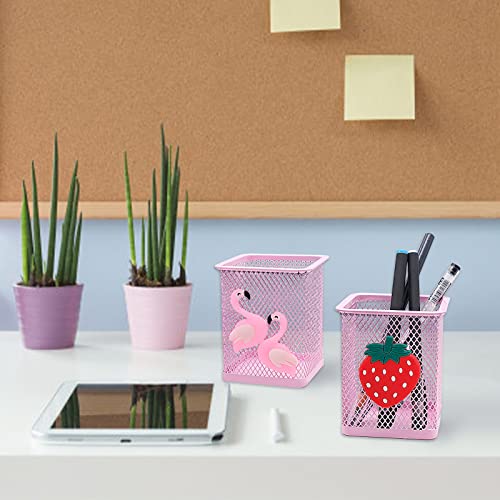 MEIYAXINWIN 2 portapenne in metallo, in rete