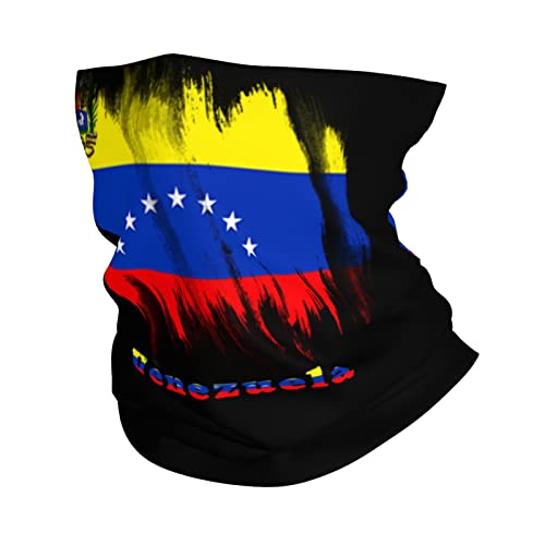Venezuela Flag Venezuelan Seamless Neck Gaiter Face Mask Seamless UV Protection Shield Scarf Bandana for Motorcycle Cycling Riding Running Headbands White