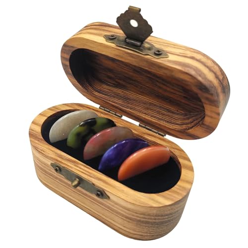 Médiators épais pour guitare et basse avec boîte multicolore Lot de 5