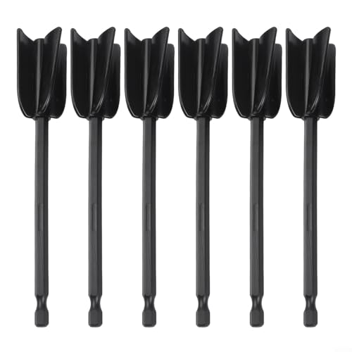 Broca mezcladora para resina, 6 varillas mezcladoras en espiral, batidor de pintura epoxi, mezcla rápida sin burbujas, herramienta ABS reutilizable, manualidades