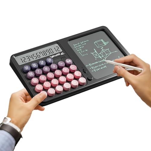 Calculadora científica con bloc de notas, pantalla para estudiantes – Herramienta de cálculo de pantalla grande con tableta para escritura a mano protección ocular para estudiantes escuela casa