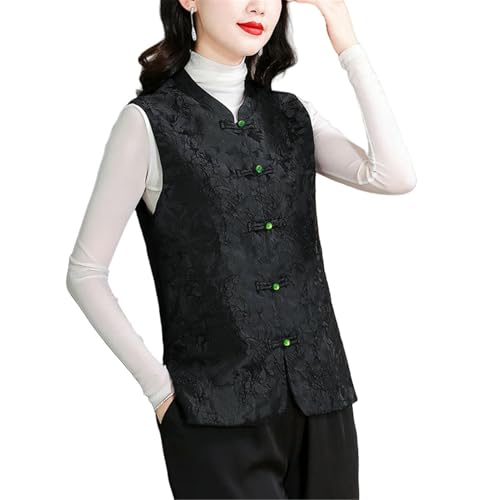 Chaleco sin mangas jacquard de mujer para looks versátiles de otoño
