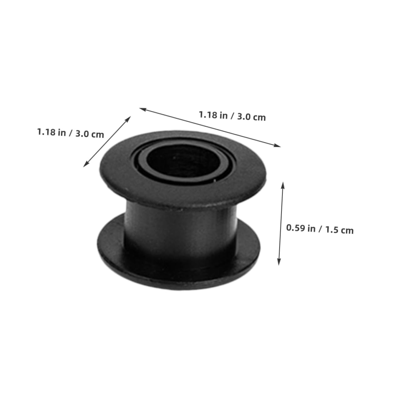 Boccole Calcio Balilla ABS Nero Set 16 Pezzi Foro 12mm Alta Durabilità