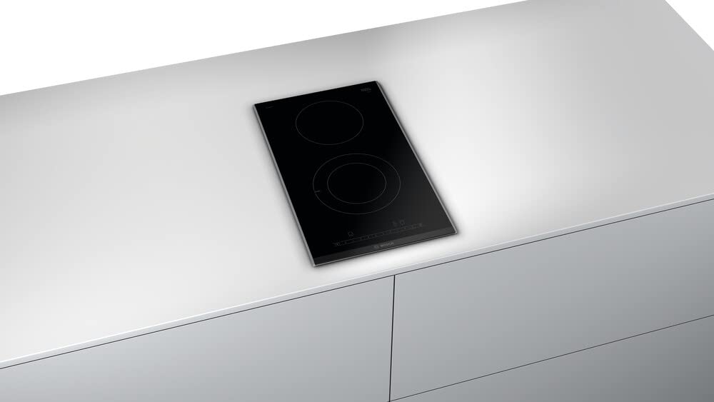 Bosch Serie 6 PKF375FP2E Domino-Glaskeramik-Kochfeld 30 cm PowerBoost DirectSelect Schwarz
