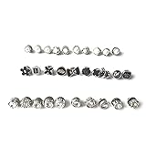 ☀Verschiedene Stile: Diese Schnalle mit Brosche hat insgesamt drei Sets. Jedes Set enthält 10 Stile, darunter Kaninchen, Blumen, Quadrat, runder Strass, runde Perle, Schleife und andere verschiedene Stile, die zarter und schöner aussehen Extrapunkte für Ihren charmanten Auftritt.