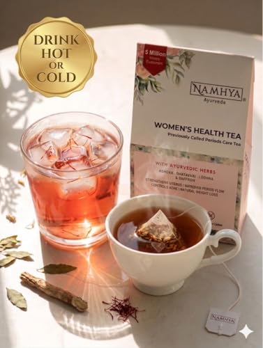 Image of Namhya PCOS PCOD Loose Green Tea | PCOS tea for women (Pack of 2) | Loaded with Natural Ayurvedic Herbs (Shatavari and Ashoka) for Hormonal Balance & Better Period Cycle 3.53 oz