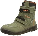 Schuhweite : Schmal Superfit Jungen Mars Warm Gefütterte Gore-tex Schneestiefel, Grün Orange 7000, 31 EU