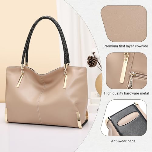 Image of FOXLOVER Large Capacity Tote Handbags for Women, Women's Top-handle Bags Fashion Shoulder Bags Purses Minimalist design