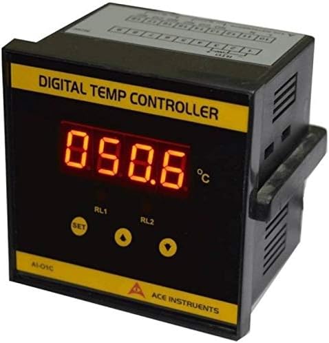 High Temperature indicator Controller with Relay and Analog Output (Input RTD, Pt-100, J Type, K Type) for Industries, HVAC by Ace Instruments Model: AI-01C