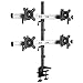 Produktbild HFTEK 4-Fach-Monitorarm - Tischhalterung für 4 Bildschirme von 15  27 Zoll mit VESA 75/100 (MP240C-L)