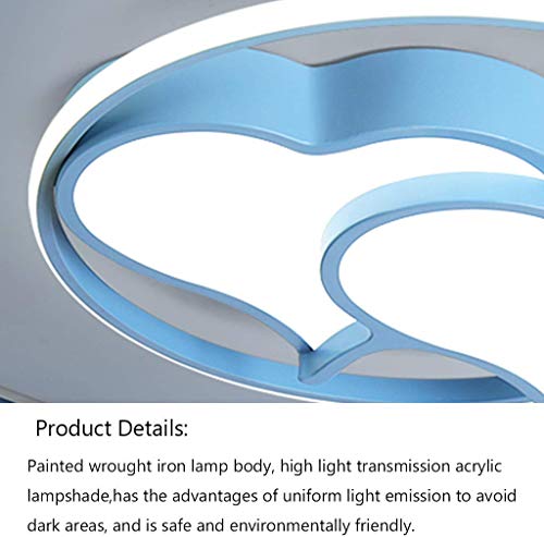 Lustre rond enfant rose avec télécommande et éclairage LED dimmable