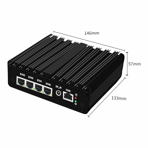 Image of Firewall Micro Appliance N100,4X i226-V 2.5G Fanless Mini PC,4*USB,HDMI,DP,1*RJ45 COM,WiFi Solt Industrial PC,8GB DDR5 128GB SSD