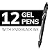 BIC Gelocity Quick Dry Gel Pen, Fast Drying Ink and Comfortable Grip, 12-Count in Black Ink