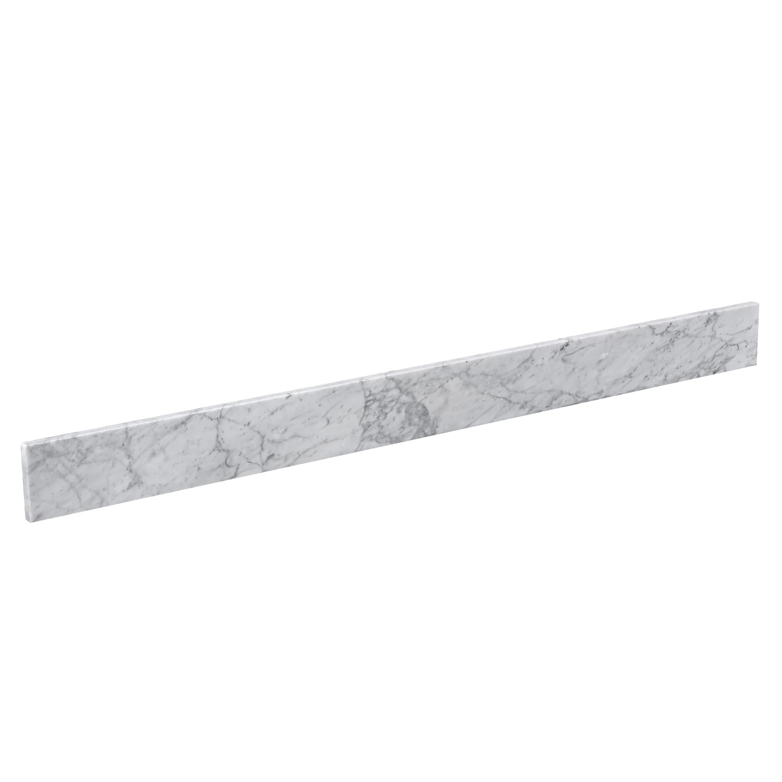 48 Inch Natural Marble Bidesplash for Bathroom Vanity Sink Top,Universal Bathroom Vanity Backsplashes,48 in. W x 4 in. H Backsplash in Carrara Marble