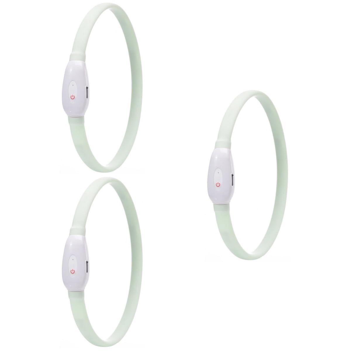 Collier lumineux pour chien lustre LED rechargeable blanc animaux
