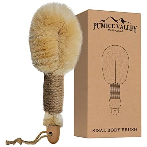Sisal Dry Body Brush, Natural Bristle Exfoliating Brush, Body Scrubber for Skincare and Beauty to Improve Blood Circulation Exfoliate Skin, Healthy Therapeutics, Reduce Cellulite, Stop Ingrown Hairs Cover