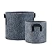 Produktbild 5X Pflanztasche Pflanzsack Pflanzbeutel Pflanzentopf Kartoffel Pflanze Tasche Saatkartoffeln Vliesstoff Pflanzsack mit Henkeln Vliesstoff Blumentopf (25X22CM,3 Gallonen, Grau)