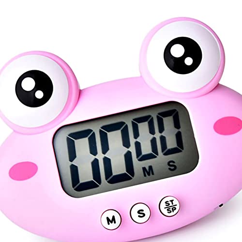 Digital Kitchen Timer Magnetic Cute Cartoon Animal Countdown Stopwatch Timer with Large LCD Display ON Off Switches for Cooking Bake Accessories Shower Bathroom Teacher Kids - Image 4