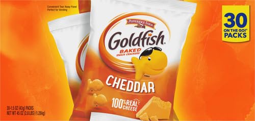 Goldfish Crackers Big Smiles Variety Pack with Cheddar, Colors, and Pretzels, Snack Packs, 30 Ct